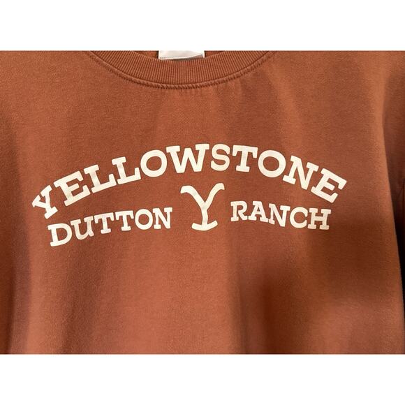 Yellowstone Dutton Ranch Women's Rust Orange Pullover Sweatshirt Size XL - Picture 3 of 4